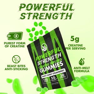 Oem טבעוני סוכר חזק ללא עוצמה <span class=keywords><strong>creatine</strong></span> gummies תזונה סיבים צמחיים תוספי מזון עבור עלייה במשקל תמיכה שריר - Product Image 3