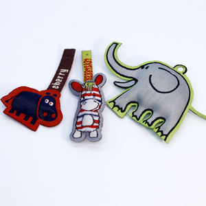 Extracteur de fermeture à glissière en coton décoratif personnalisé pour vêtements Sacs à main Fermeture à glissière tissée brodée décorative avec épingle de sûreté - Product Image 1