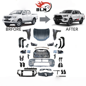 ชุดแต่งภายนอกเต็มรูปแบบสำหรับ Toyota Hilux <span class=keywords><strong>Vigo</strong></span> ปี <span class=keywords><strong>2005</strong></span>-2015 และ Fortuner ปี 2012-2015 อัพเกรดเป็นรุ่นปี 2020 Rocco GR 4X4 อะไหล่แต่ง - Product Image 1