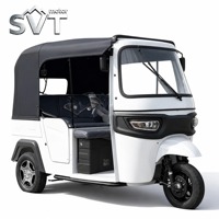 Triciclo Eléctrico de Pasajeros Tipo Tuk Tuk, 1000W, Sistema de Iluminación LED, Diseño de Techo de Cabina, Caja de Carga Trasera, 2025 2026