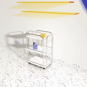 Beauty Salon Rolling <b>Tool</b> Cart, Hand Push Treatment Storage <b>Trolley</b> with Rack - Product Image 5