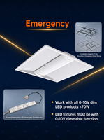 Plafonnier LED 1x4 DLC 6.0 40W Plug-and-Play avec capteur PIR, CCT sélectionnable, dimmable 0-10V, compatible 347V, usage commercial