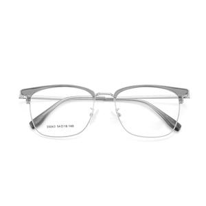 Montures de lunettes Danyang 35043, demi-cadre rectangulaire, alliage léger, unisexe, verres en résine, design quadrilatère - Product Image 1