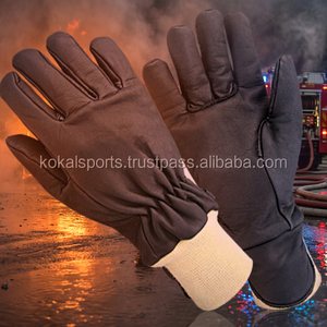 Guantes de Cuero Ignífugos de Seguridad Contra Incendios KOKAL, Tamaño Personalizado, Certificación ISO, Equipo de Protección Contra Incendios - Product Image 4
