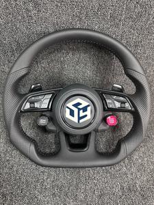 Volante de Cuero de Alta Calidad para <span class=keywords><strong>Audi</strong></span> A3 A4L A5 A6L A7 A8 Q2 Q3 <span class=keywords><strong>Q4</strong></span> Q5 Q7 Q8 TT R8 RS7, Volante de Fibra de Carbono - Product Image 6
