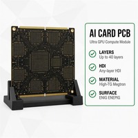Fabricant de cartes PCB AI, HDI multi-couches jusqu'à 40 couches, haute résistance à la température (High-TG), Megtron ENIG ENEPIG, module de calcul GPU ultra-performant, PCB