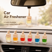 Diffuseur de parfum de luxe pour voiture, flacon carré en verre, logo personnalisé, parfum pour accessoires automobiles, vente en gros