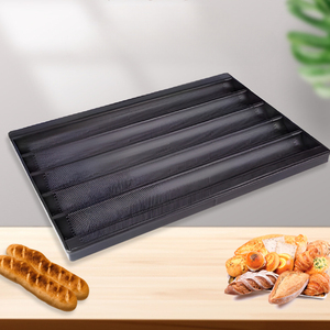 Moule à baguettes antiadhésif à démoulage facile en acier au carbone perforé pour la cuisson <span class=keywords><strong>de</strong></span> pains français croustillants - Product Image 2