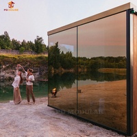 Maison Modulaire Européenne Préfabriquée Conteneurisée, Mur Miroir, Taille Personnalisable, Villa, Appartement, Hôtel, Hébergement d'Invités
