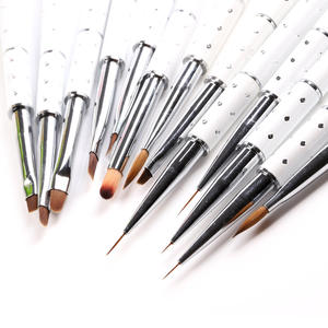 Zzdts — stylo à ongles en pierre, ensemble de couleurs, haute qualité, personnalisé, série blanche à rayures, ombrage, en gel de kolinsky, brosse <span class=keywords><strong>pour</strong></span> nail art - Product Image 2