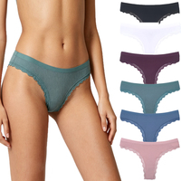 Sous-vêtements pour femmes, culottes en coton doux, dentelle sexy, tongs quotidiennes pour filles