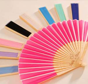 Abanico de Papel Plegable de Color Blanco Personalizado, Abanico de Mano Chino de Bambú Portátil con Nombre y Fecha, Regalo de Boda, Pintura en Seda - Product Image 6