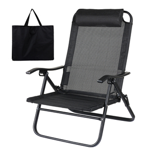 Silla de Camping Plegable de Malla Ultraligera con Respaldo Ajustable y Estructura de Acero de Alta Calidad para Exteriores - Product Image 6