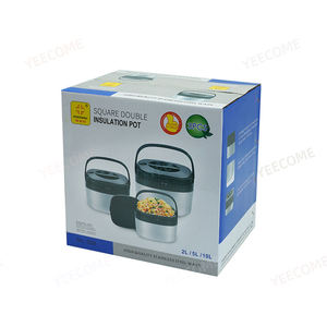 YJM929 Calentador de alimentos grande 2-5-10 <span class=keywords><strong>litros</strong></span> Fábrica Venta caliente Ollas grandes Cuadradas 3PCS Juego de ollas - Product Image 4