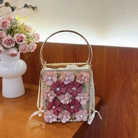 Sac à main seau en acrylique tendance avec chaînes pour mariage, collection 2026, vente directe usine Guangzhou