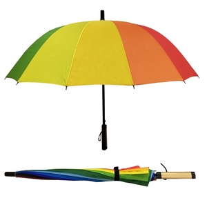 Parapluie bâton 16K multicolore entièrement automatique, résistant au vent et imperméable, en pongé 190T, avec logo personnalisé, coloré, idéal pour les cadeaux - Product Image 2