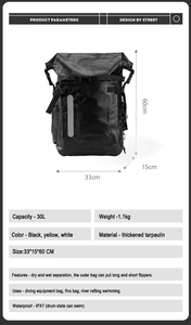 <b>Heavy</b> <b>Duty</b> Waterproof Outdoor Long Floating Snorkeling Swimming Hiking Diving Equipment Roll Top Bag PVC Dry <b>Sack</b> Backpack - Product Image 4