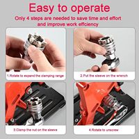 Jeu de clés à douille universelles réglables - Outil multifonction OEM 10mm-19mm pour l'entretien, douille à cliquet 3/8 pouces