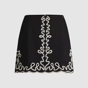 Minifalda de Verano Estilo Bohemio para Mujer, con Bordado Elaborado, Corte en A - Product Image 5