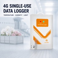 Enregistreur de température et d'humidité 4G en temps réel à usage unique, certifié CNAS pour les solutions logistiques internationales