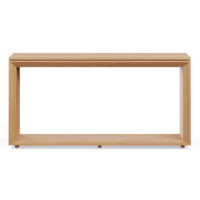 Table console en chêne de style américain moderne RH, taille personnalisable, table d'entrée minimaliste, table de canapé, meuble de couloir en bois organique de luxe