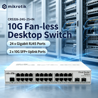 MikroTik CRS326-24G-2S+IN Cloud Router Switch 24xGigabit RJ45 2xSFP+ 10G Port Desktop Managed Network Switch untuk LAN Perusahaan