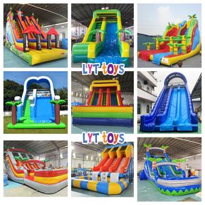 Toboganes de Agua Inflables Comerciales de PVC, Casa de Brinco Inflable, Tobogán <span class=keywords><strong>Tropical</strong></span> con Gran <span class=keywords><strong>Piscina</strong></span> de Chapoteo/Soplador - Product Image 6