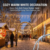 Guirlande lumineuse LED étanche IP65 en caoutchouc robuste, connectable, pour décoration extérieure de Noël et de fêtes