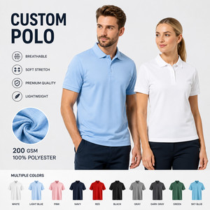 Camiseta Deportiva Personalizada con Logotipo para Hombre, 200GSM, Poliéster de Alta Elasticidad 40S, Secado Rápido, Transpirable, Uniforme de Golf Sólido para Equipo - Product Image 1