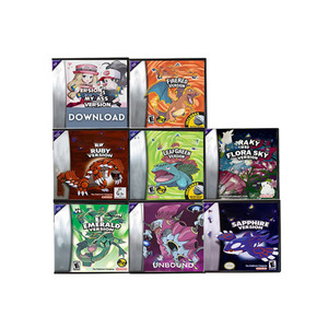<strong>Pokemoned</strong> FireRed LeafGreen Ruby Emerald Sapphire Version My Ass Unbound Flora Sky Game Cartridge with Box for gba <strong>Gameboy</strong>