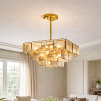 Lustre moderne de haute qualité et luxueux pour escalier, luminaires suspendus pour restaurant, villa, salon, grande lampe à suspension en verre