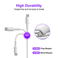Kabel Data pengisi daya ponsel Android, kabel USB mikro 1m, kabel pengisian daya TPE untuk ponsel Android