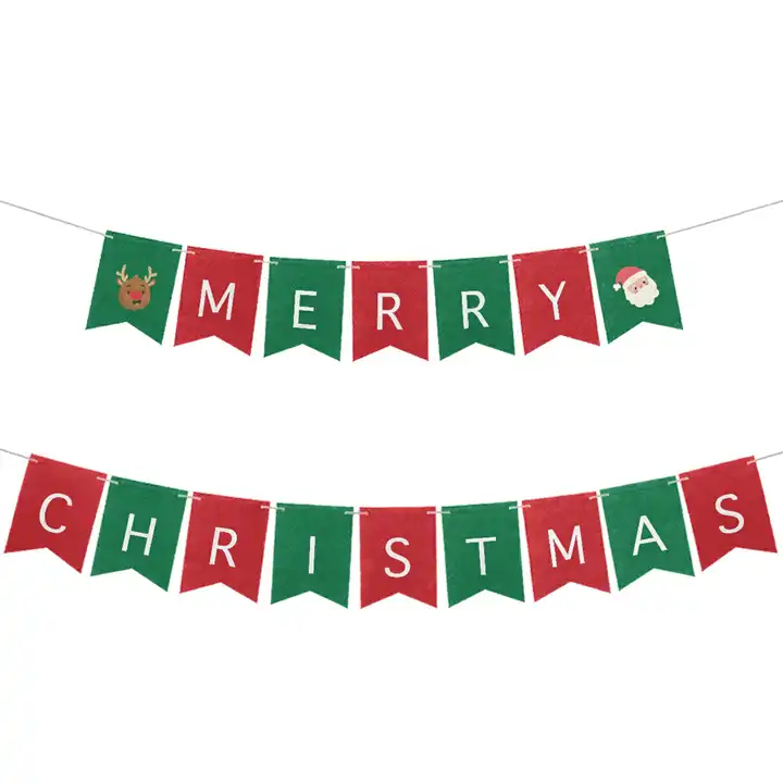 Christmas Decoration Custom Printing Pennant Banner
