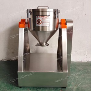 Dzjx 6Kg 20L Khô Gia Vị Bột 2D Quay Trống <span class=keywords><strong>Mixer</strong></span> Cho Vương Quốc Anh Malaysia Bánh Mì Sắc Tố Chất Bảo Quản Kim Loại Bột Trộn Máy - Product Image 2