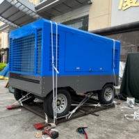 Compresseur d'air à vis industriel diesel portable Airstone 1024 CFM 23 Bar 333 Psi avec roues pour la construction de ponts