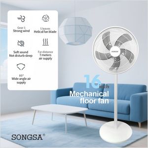 Ventilador de Pedestal Eléctrico de 16 Pulgadas, Nuevo y Moderno, Ventilador de Pie para el Hogar, Potente Ventilador Eléctrico de Piso - Product Image 1