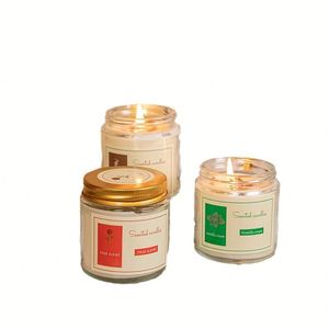 Bougie parfumée artisanale à la cire de soja, fleurs séchées naturelles, non toxique, respectueuse de l'environnement, dans un bocal en verre pour chambres, salles de bain, spas - Product Image 5