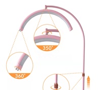 Lampe demi-lune LED avec support OEM/ODM, lumière réglable et dimmable, tension 110V-240V, IRC>95 pour salons de beauté et extensions de cils