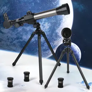 Çocuk giriş seviyesi astronomik teleskop 20-40 bilim deney yüksek çözünürlüklü mercek oyuncak teleskop