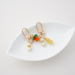 Porte-clés et pendentif pour femme, motif arachide et kaki, pour voiture et téléphone portable, avec message '<span class=keywords><strong>Tout</strong></span> va bien' et 'Bonne chance' - Product Image 4