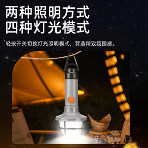 Cross Border LED Camping <b>Lantern</b> Rechargeable Battery Powered Portable Work Light With Carabiner Hook White Light WC-010 - Product Image 5