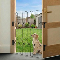 Barrière de sécurité pliable pour animaux de compagnie en acier au carbone, clôture rétractable pour chiens et chats, pour escaliers, cuisine et portes, barrière murale intérieure