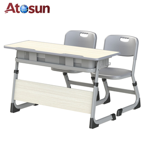Conjuntos Escolares Modernos, Escritorio para Estudiantes de Madera y Metal, Mesas y Sillas de Estudio para Primaria, Proveedores de Muebles para Aulas Escolares - Product Image 1
