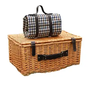 Piknik kurulumu için 2 oyun sepeti taşınabilir çanta Picik Solo en iyi sepetleri ekmek kumaş renk kızlar kağıt piknik seti kahverengi dokuma satışı