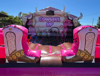 Taureau mécanique gonflable personnalisé pour enfants et adultes, jeu d'obstacles Wipeout, taureau mécanique pour fêtes d'adultes