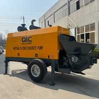 Pompe à béton mobile diesel HBTS60 en promotion avec conduite de refoulement