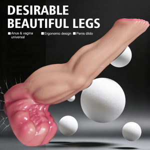 Venta al por mayor: Juguetes sexuales de silicona líquida impermeables de alta resistencia con forma de pierna y pie realistas, plug anal de fantasía, varios tamaños. - Product Image 2