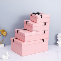 Boîte d'emballage personnalisée de luxe en carton ondulé recyclé rose pour bijoux, vêtements, cadeaux, papier artistique, expédition par avion Guangdong