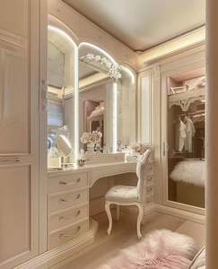 Guardarropa de madera de aluminio personalizado de gama alta de diseño creativo para el hogar para almacenamiento de guardarropa - Product Image 5