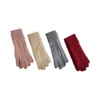 Points de bord de traction à froid épais pour femmes tous les gants tricotés Mongolie intérieure gants torsadés en cachemire pur pour accessoire de mode d'automne